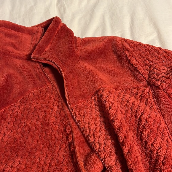 Soft Red Teddy Jacket - Picture 2 of 3